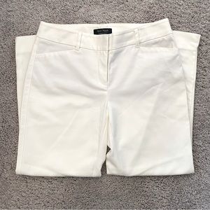 White House Black Market Perfect Form Straight Crop White Pants Size 2